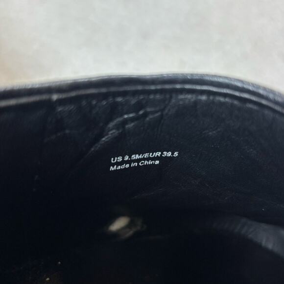 Vince Ulla black leather mule slip-on espadrille platform clog 9.5 transitional - Picture 7 of 10